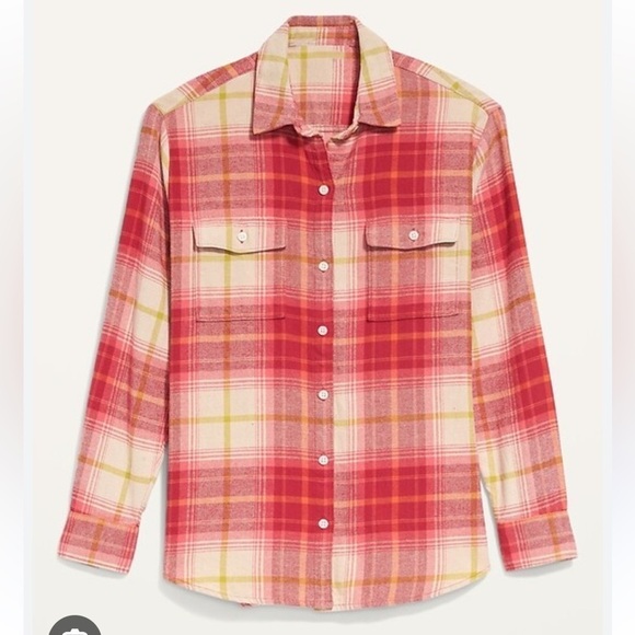 OLD NAVY Oversized Plaid Flannel ShIrt Size Medium NWT - Picture 9 of 14